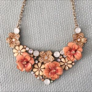 Flower Bib Necklace